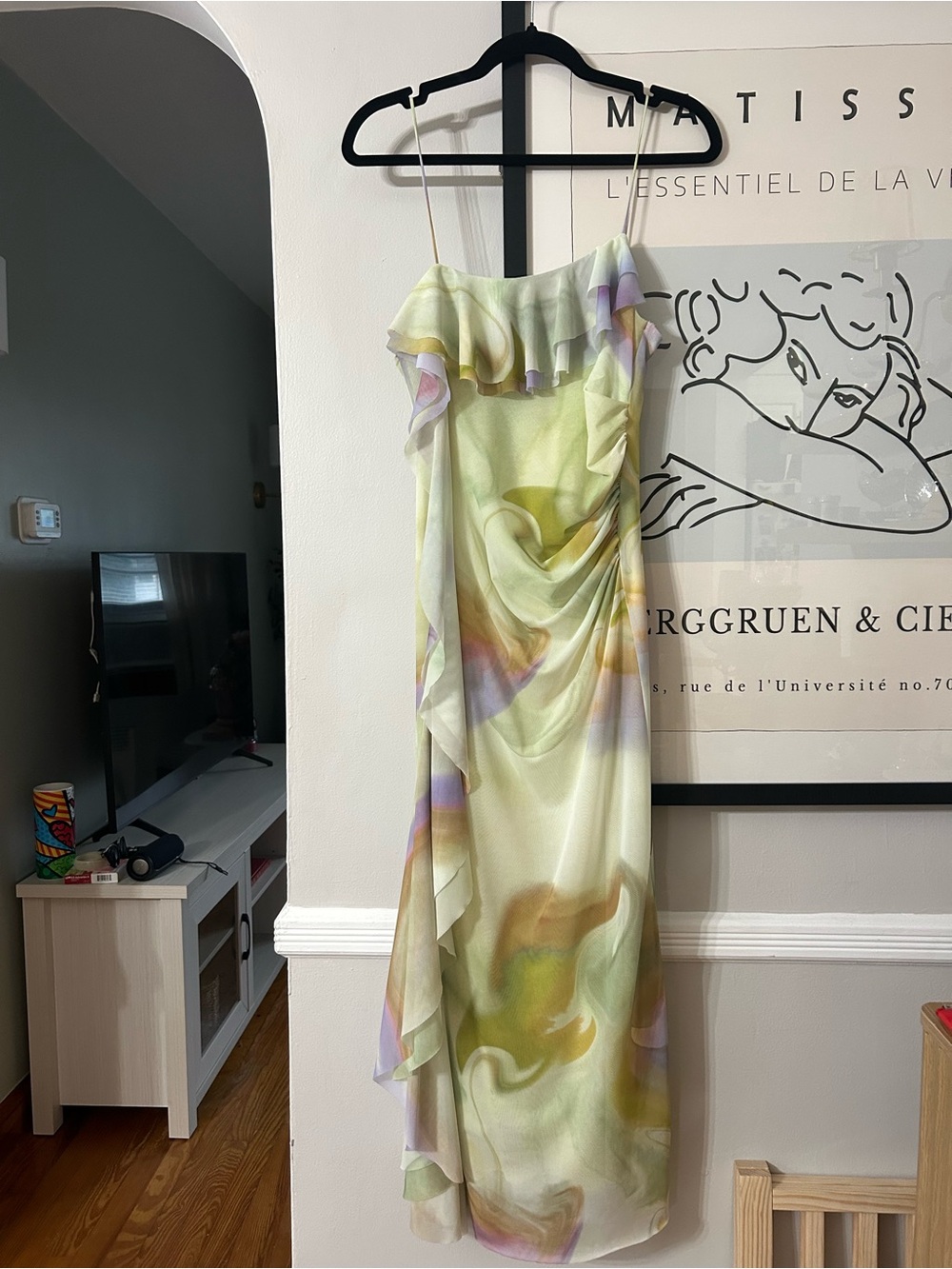 Zara Light Green Ruffle Dress